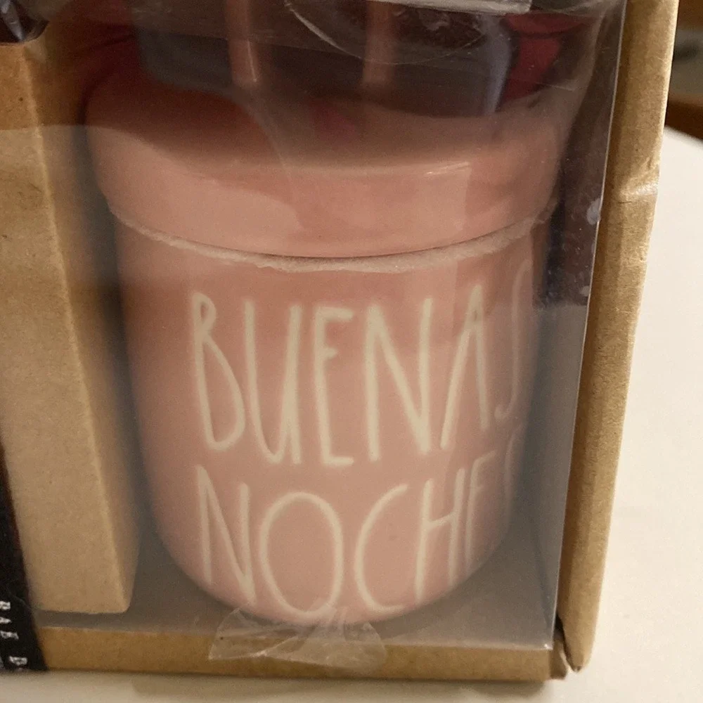 Rae Dunn Good Morning Good Night Canister‎ Set Pink Ceramic New in Box